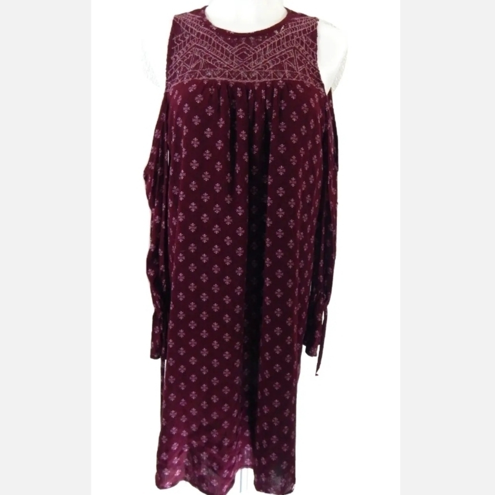 Lucky Brand Embroidered‎ Cold Shoulder Dress